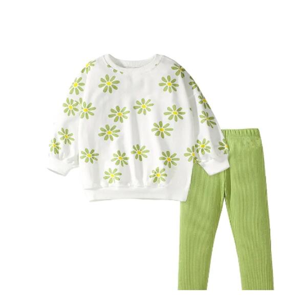 Olivia Daisy Toddler  Sweatshirt and pants Set  Sizes 3T,4T,5T Delias's Kids - Picture 4 of 5